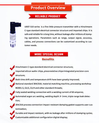 Customizable Range UNIVO UBST-510 C-Type Pressure Sensors for Liquid Level Detection