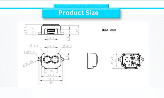 Mini Single Point Laser Ranging Sensor For Traffic Flow Statistics UBJG-01Y