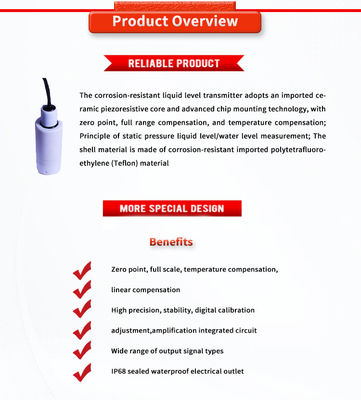 Precision Liquid Level Transmitter for Corrosive Liquids in Range 0.5-100m from UNIVO