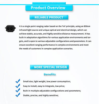 Mini Single Point Laser Ranging Sensor For Traffic Flow Statistics UBJG-01Y